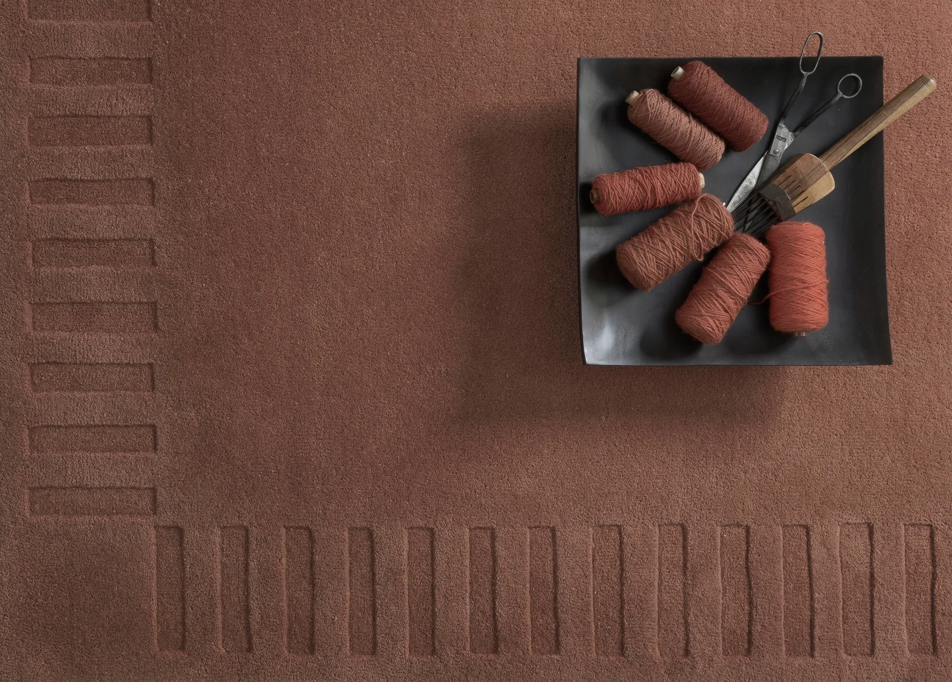 Tappeto in lana originale Lea, Ruggine-45, 200x300 cm Kateha