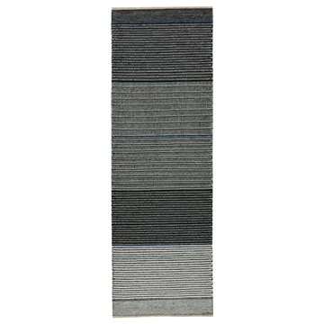 Tappeto in lana Tribulus One 80x250 cm - Black/white/blue/green - Kateha