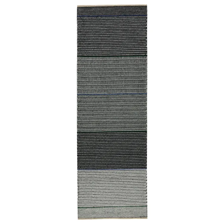 Tappeto in lana Tribulus One 80x250 cm - Black/white/blue/green - Kateha