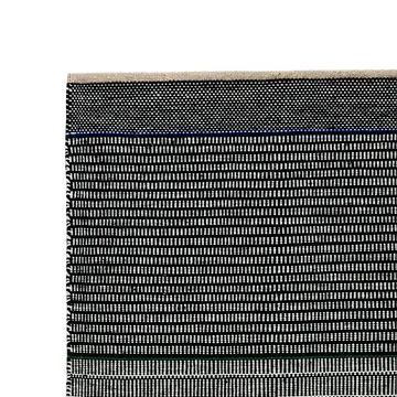 Tappeto in lana Tribulus One 80x250 cm - Black/white/blue/green - Kateha