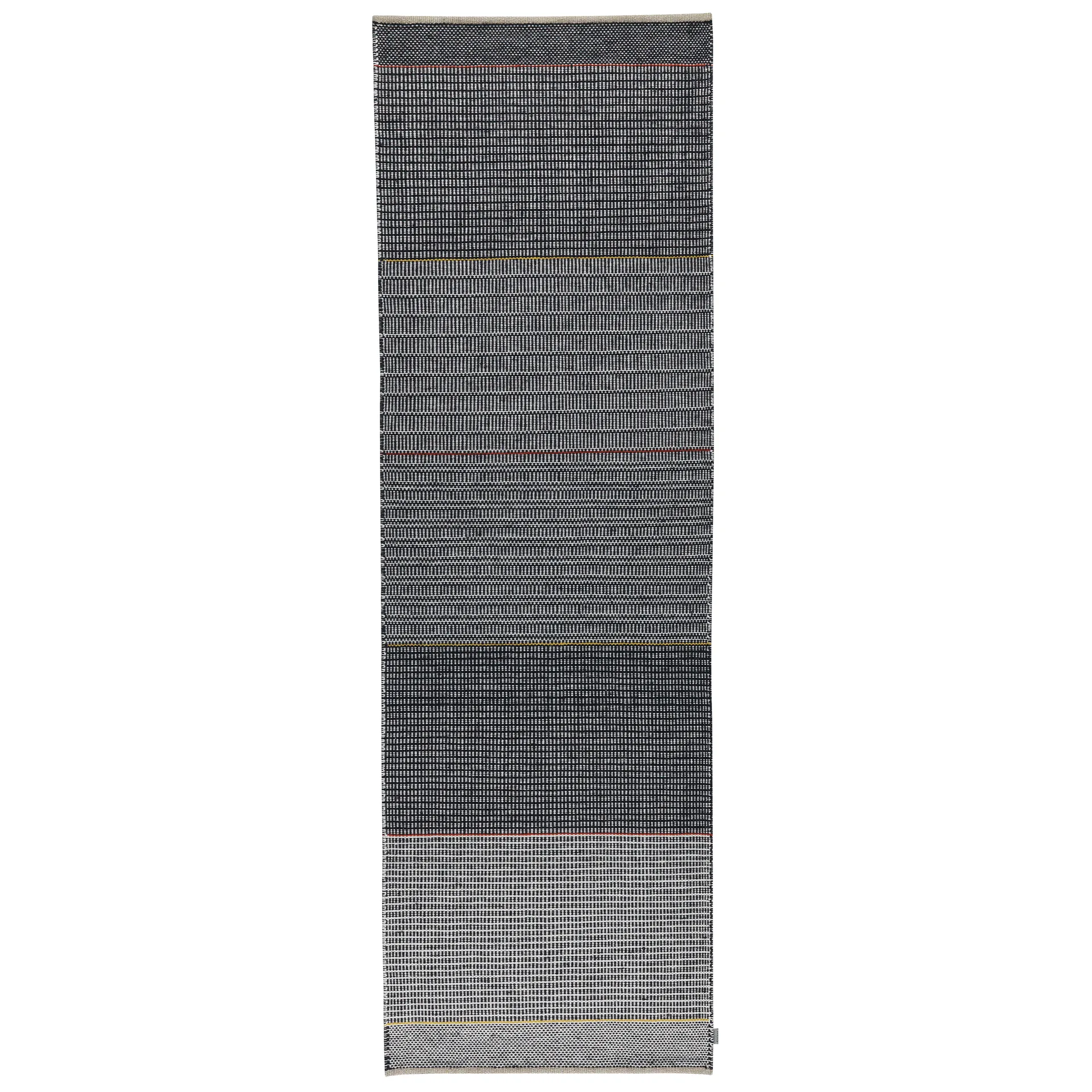 Tappeto in lana Tribulus One 80x250 cm, Black/white/red/yellow Kateha
