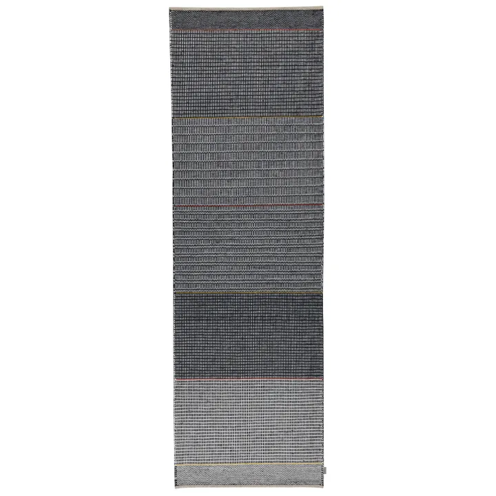 Tappeto in lana Tribulus One 80x250 cm - Black/white/red/yellow - Kateha
