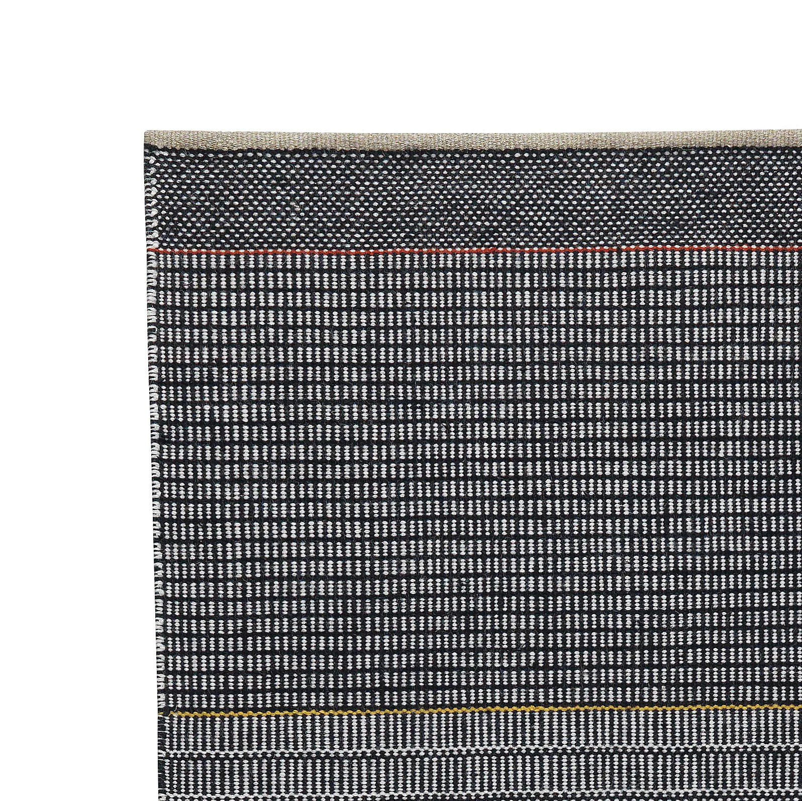 Tappeto in lana Tribulus One 80x250 cm, Black/white/red/yellow Kateha
