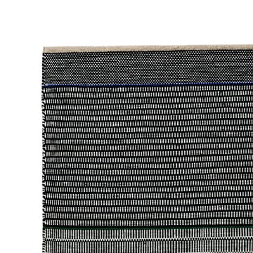 Tappeto in lana Tribulus One 80x250 cm - nero, bianco, blu, verde - Kateha