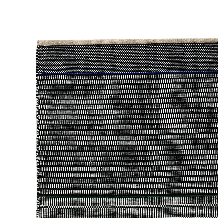 Tappeto in lana Tribulus One 80x250 cm, nero, bianco, blu, verde Kateha