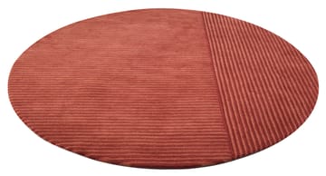 Tappeto rotondo Dunes Straight - dusty red, 220 cm - Kateha