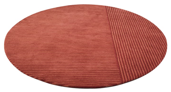 Tappeto rotondo Dunes Straight, dusty red, 220 cm Kateha