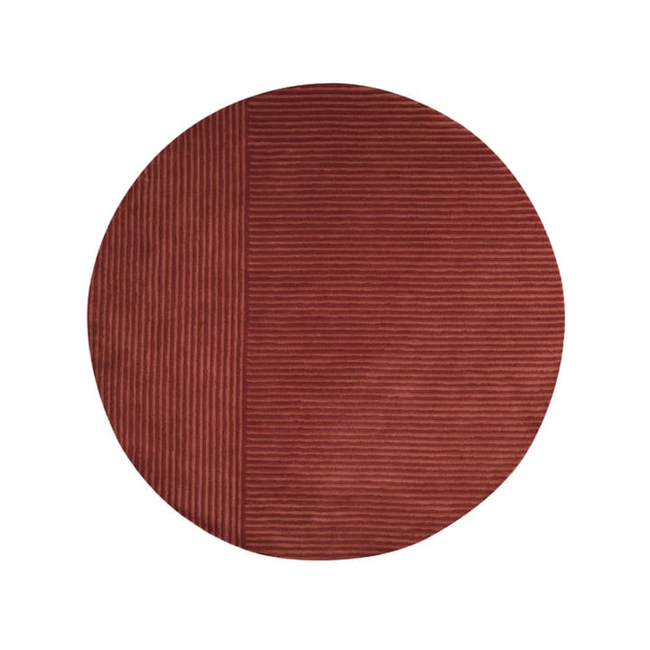 Tappeto rotondo Dunes Straight - dusty red, 220 cm - Kateha
