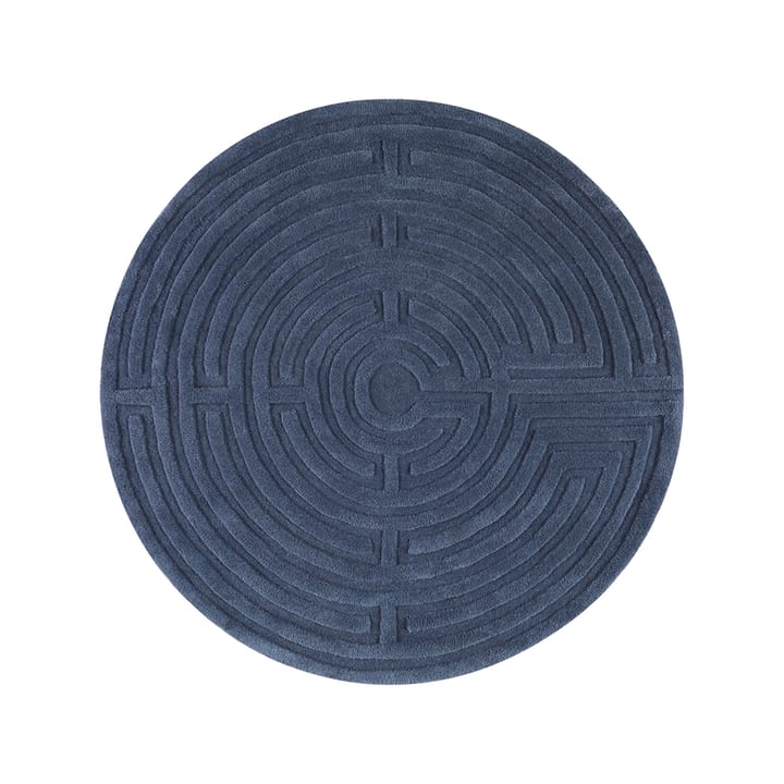 Tappeto rotondo Minilabyrint - blu tempesta, 130 cm - Kateha