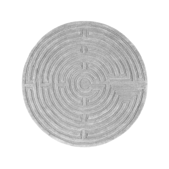 Tappeto rotondo Minilabyrint - grigio argento, 130 cm - Kateha