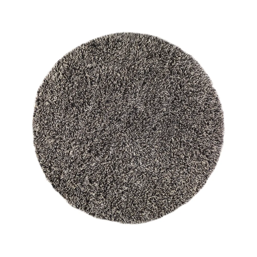 Tappeto rotondo Shaggy, White/charcoal, Ø220 cm Kateha