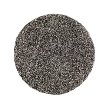 Tappeto rotondo Shaggy - White/charcoal, Ø220 cm - Kateha