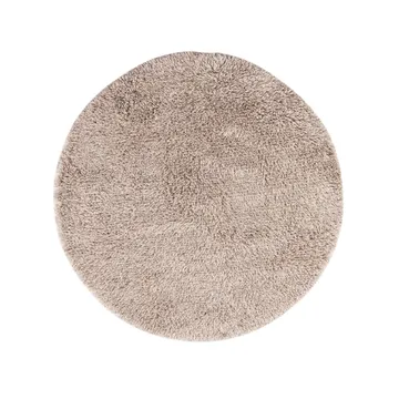 Tappeto rotondo Shaggy - White/grey, Ø220 cm - Kateha