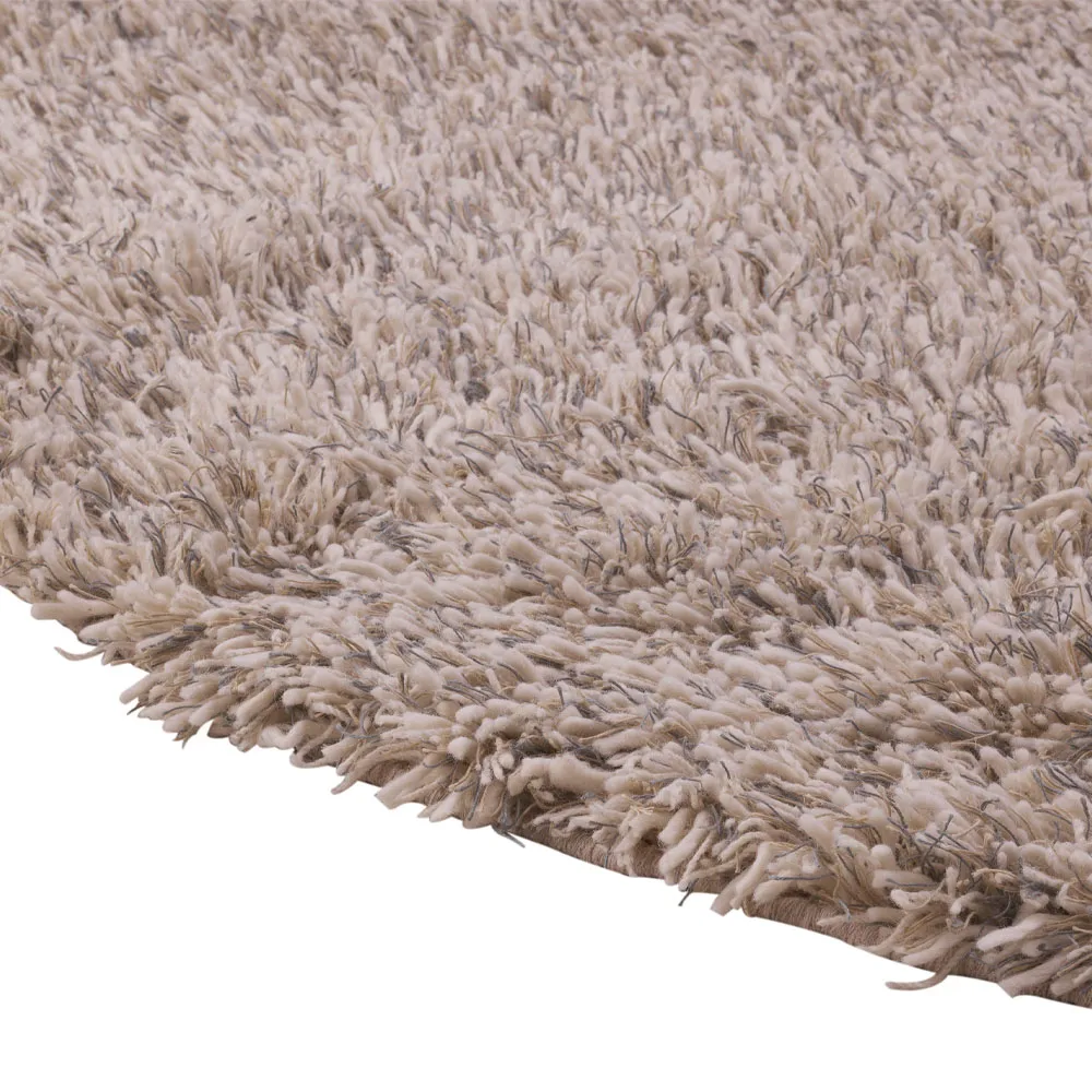 Tappeto rotondo Shaggy, White/grey, Ø220 cm Kateha