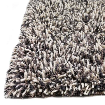 Tappeto Shaggy - White/charcoal, 170x240 cm - Kateha