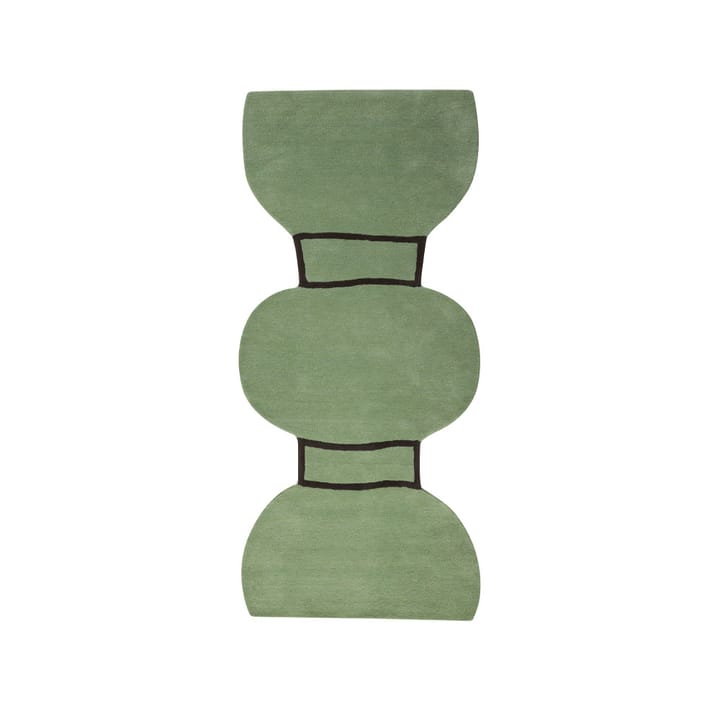 Tappeto Silhouette Figure - dusty green, 110x240 cm - Kateha