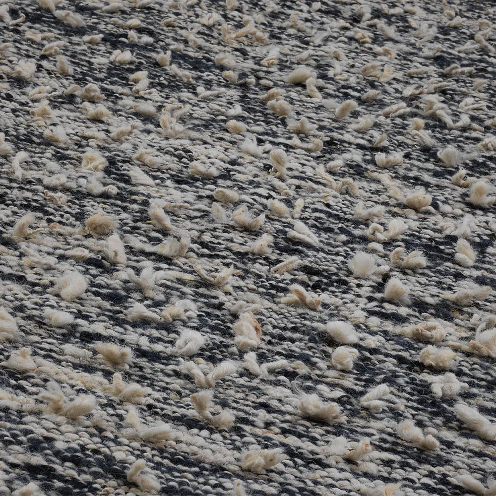 Tappeto Woolly, Black/white, 170x240 cm Kateha