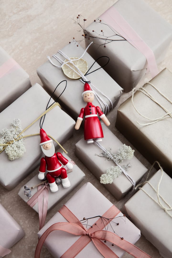 Babbo Natale e Mamma Natale, 10 cm, Rosso Kay Bojesen Denmark