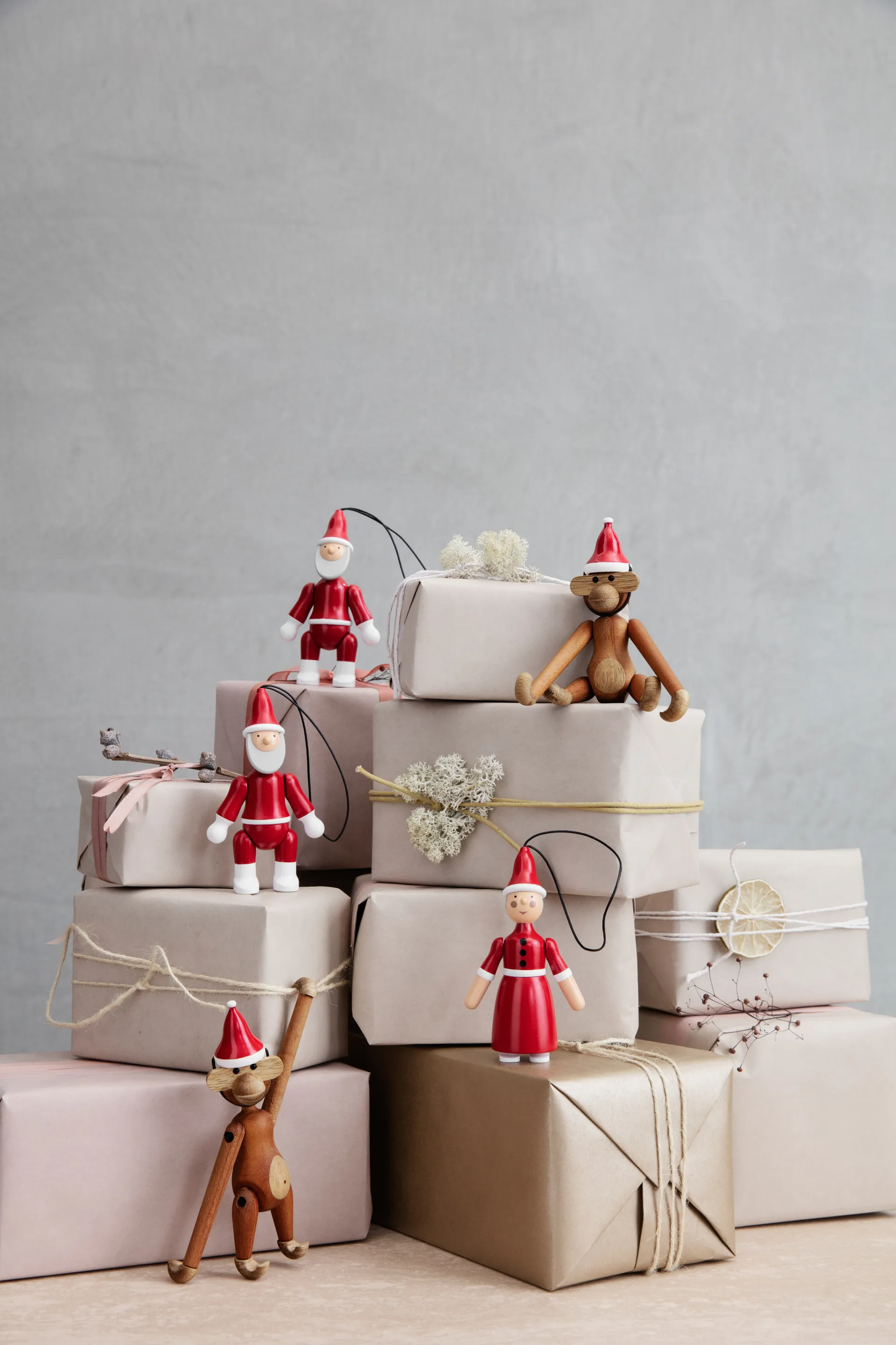 Babbo Natale e Mamma Natale, 10 cm, Rosso Kay Bojesen Denmark