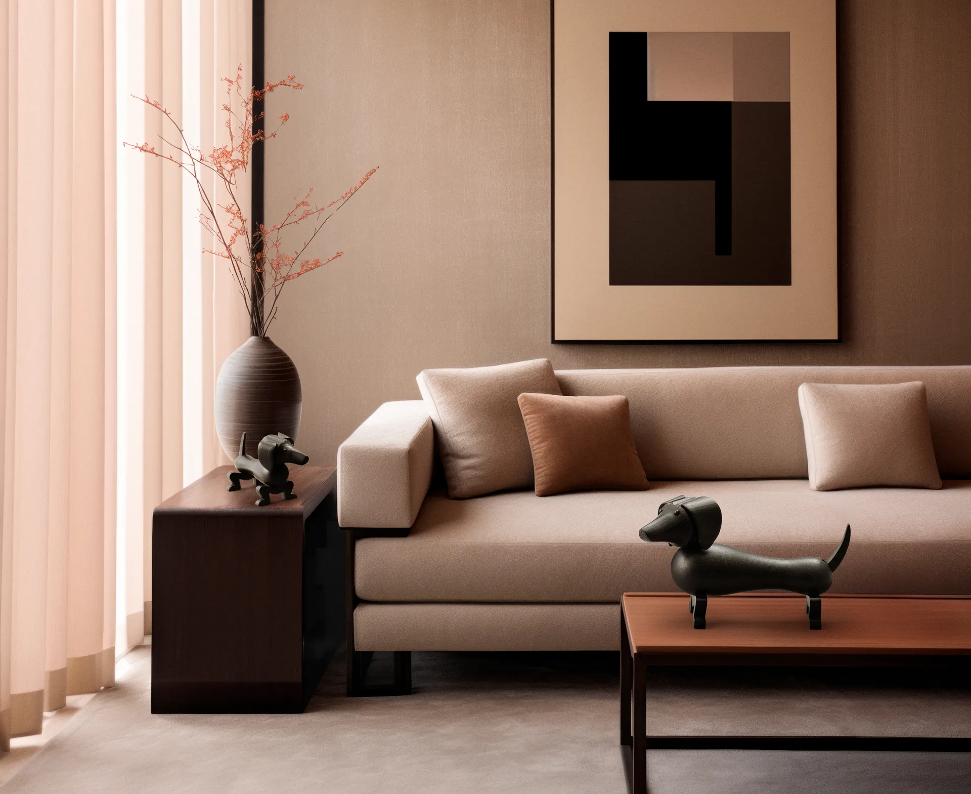 Kay Bojesen cane 18,5 cm, Rovere tinto scuro Kay Bojesen Denmark