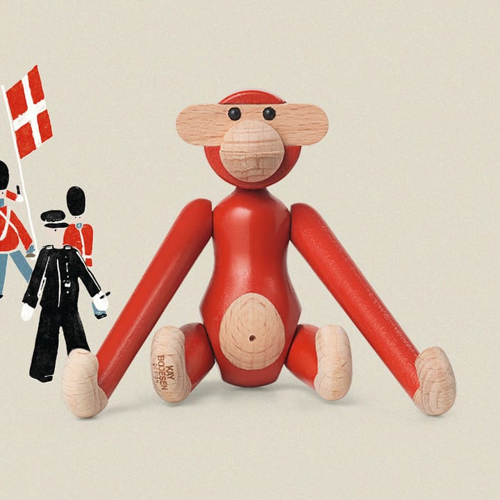 Kay Bojesen scimmia mini vintage - Rosso - Kay Bojesen Denmark