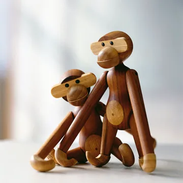Kay Bojesen scimmia piccola - Teak-legno di limba, 20 cm - Kay Bojesen Denmark