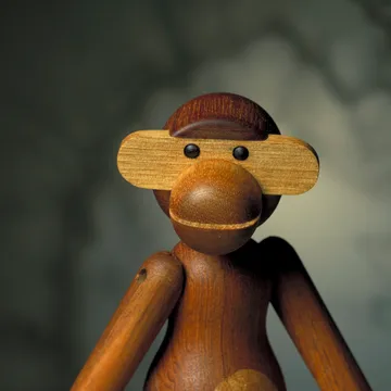 Kay Bojesen scimmia piccola - Teak-legno di limba, 20 cm - Kay Bojesen Denmark