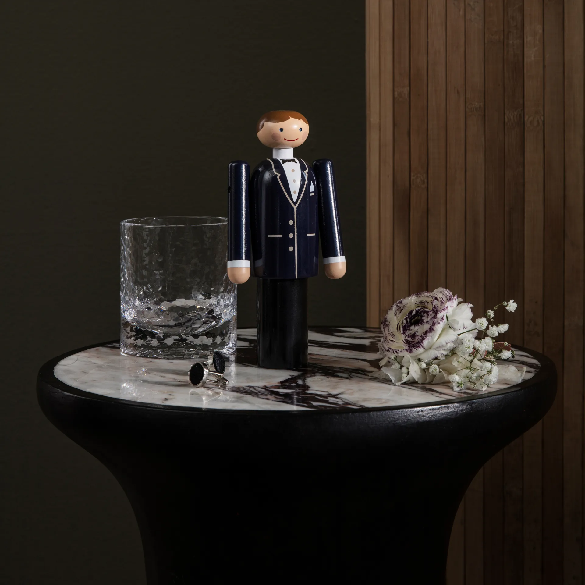 Kay Bojesen sposo, Nero, blu, bianco, 18 cm Kay Bojesen Denmark