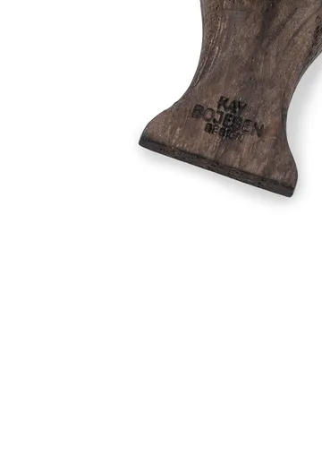 Portachiavi uccello Kaj Bojesen - Rovere affumicato, pelle nera - Kay Bojesen Denmark