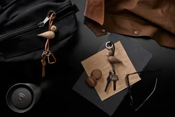 Portachiavi uccello Kaj Bojesen - Rovere, pelle naturale - Kay Bojesen Denmark