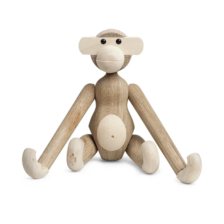 Scimmia in legno Kay Bojesen piccola - rovere e acero non trattati, 20 cm - Kay Bojesen Denmark