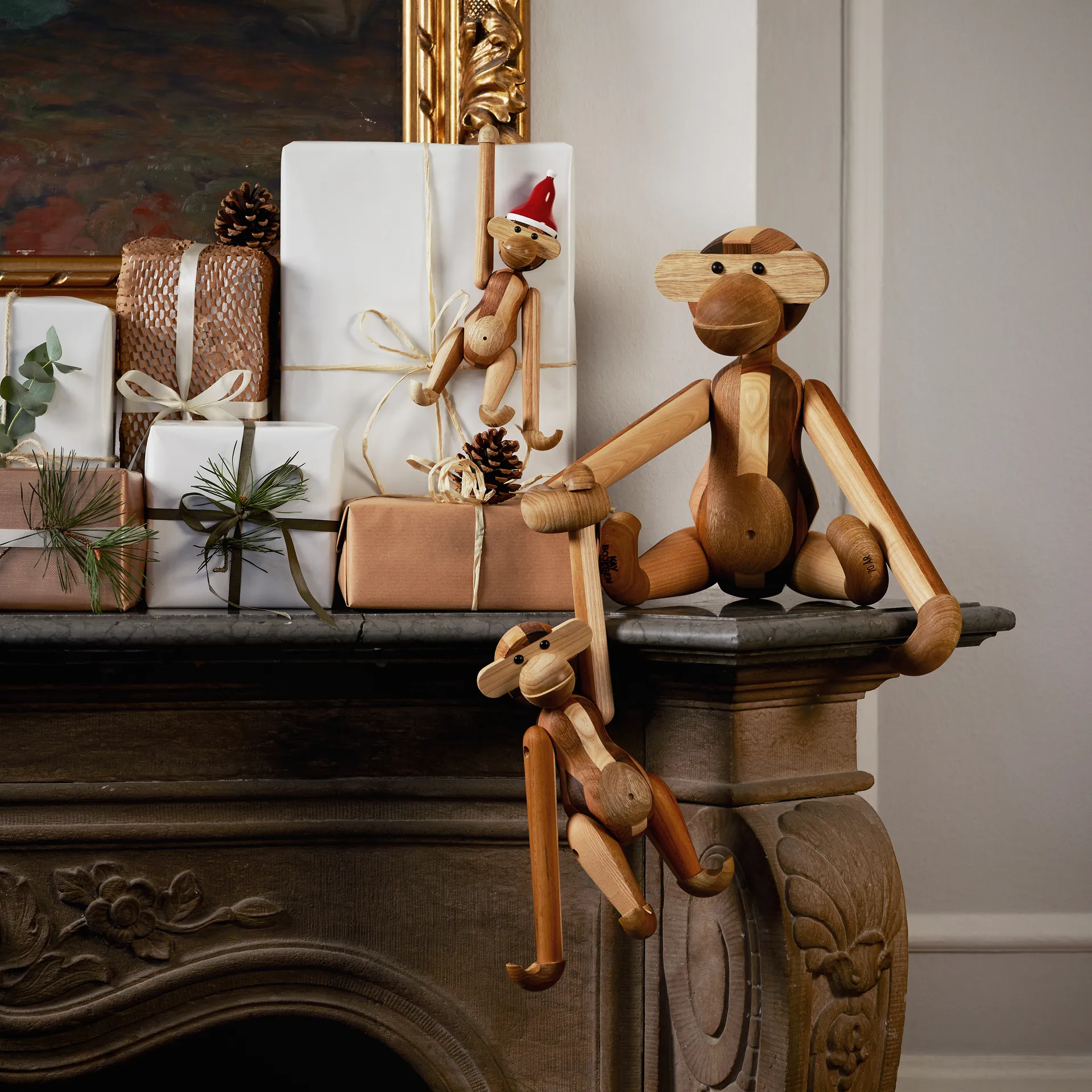 Scimmia Kay Bojesen Anniversary Edition in legno misto, Piccolo Kay Bojesen Denmark