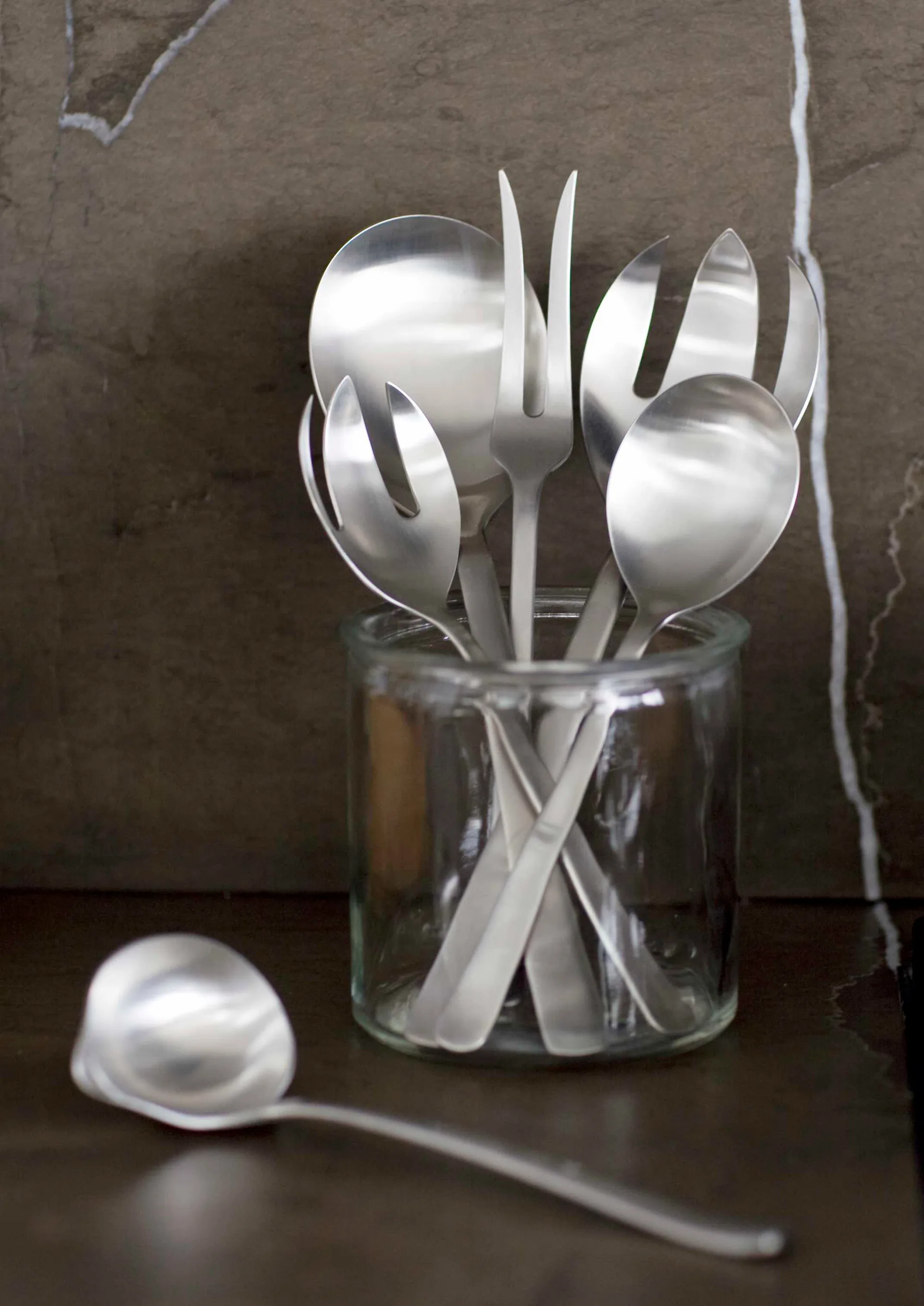 Posate da insalata Grand Prix, 18,5 cm, 2 pezzi, Acciaio lucido Kay Bojesen