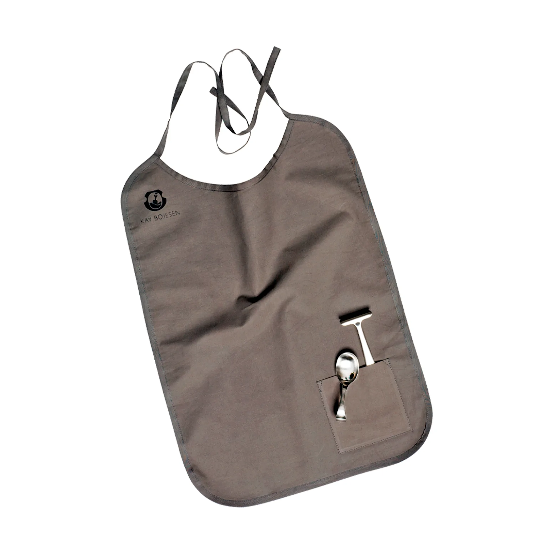 Set posate e bavaglino Grand Prix, 3 pezzi, Acciaio opaco Kay Bojesen