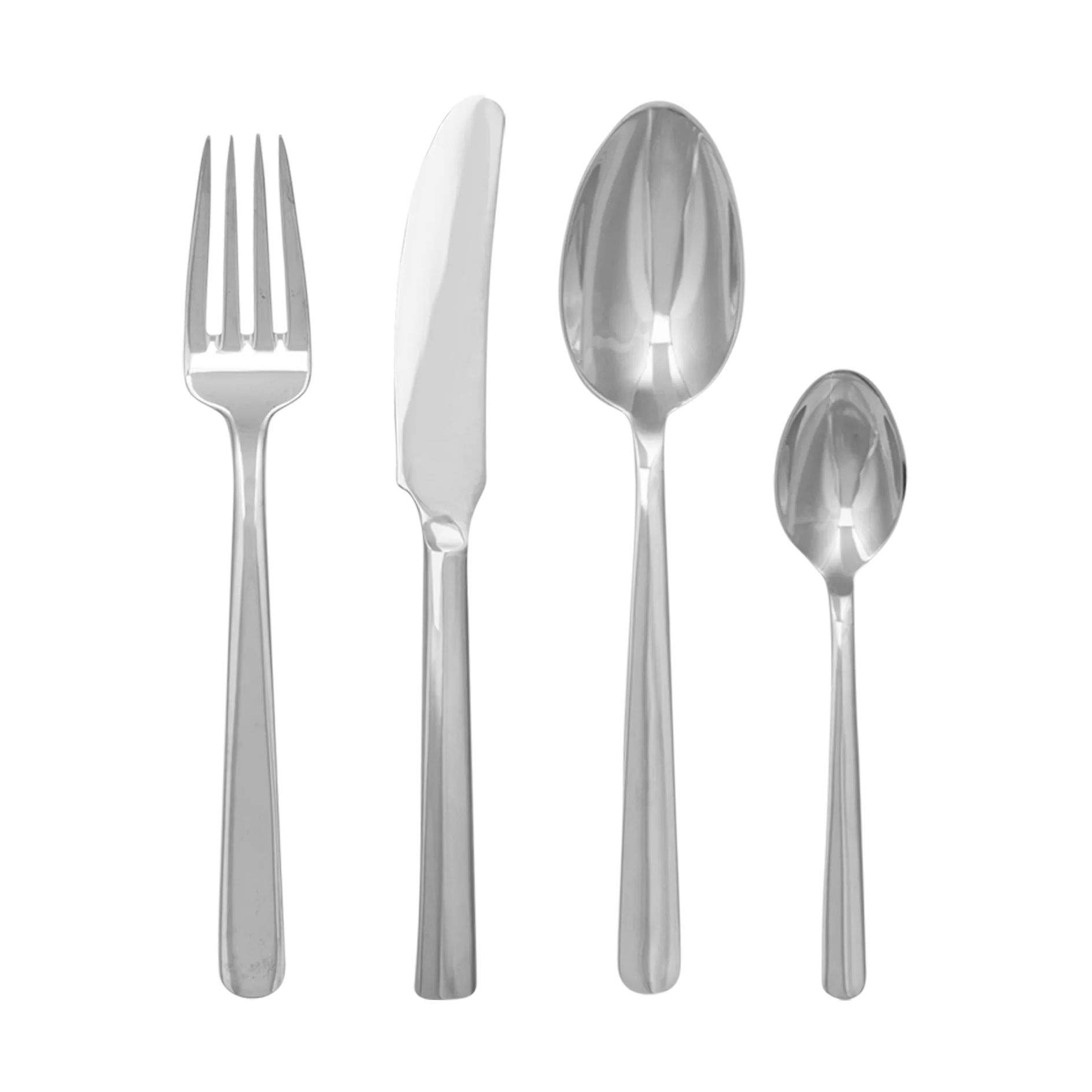Set posate Grand Prix, 4 pezzi, Acciaio lucido Kay Bojesen