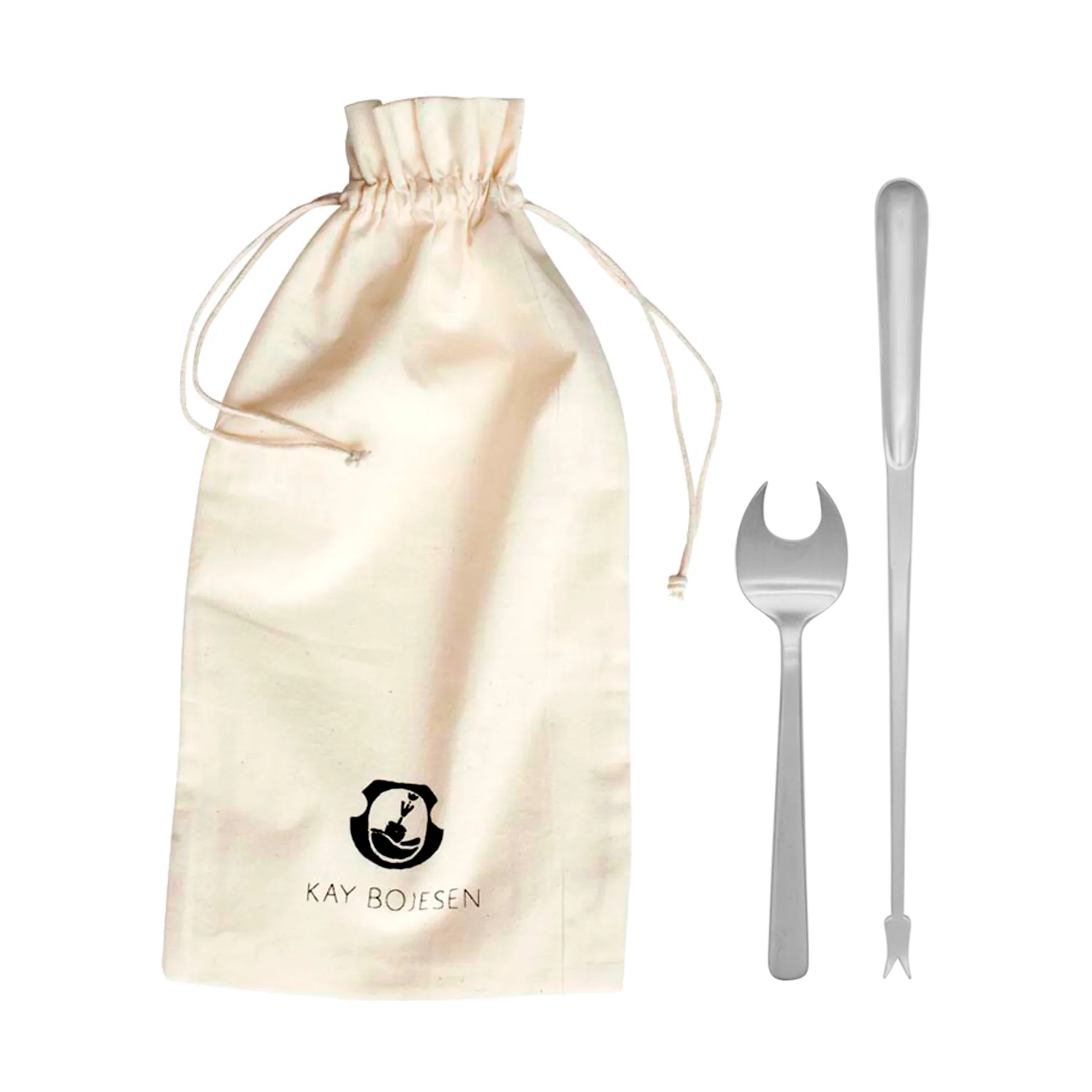 Set posate per crostacei Grand Prix, 8 pezzi, Acciaio opaco Kay Bojesen