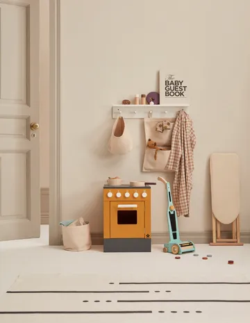 Cesto cilindrico in tessuto Kid's Base, confezione da 2 - Bianco naturale - Kid's Concept