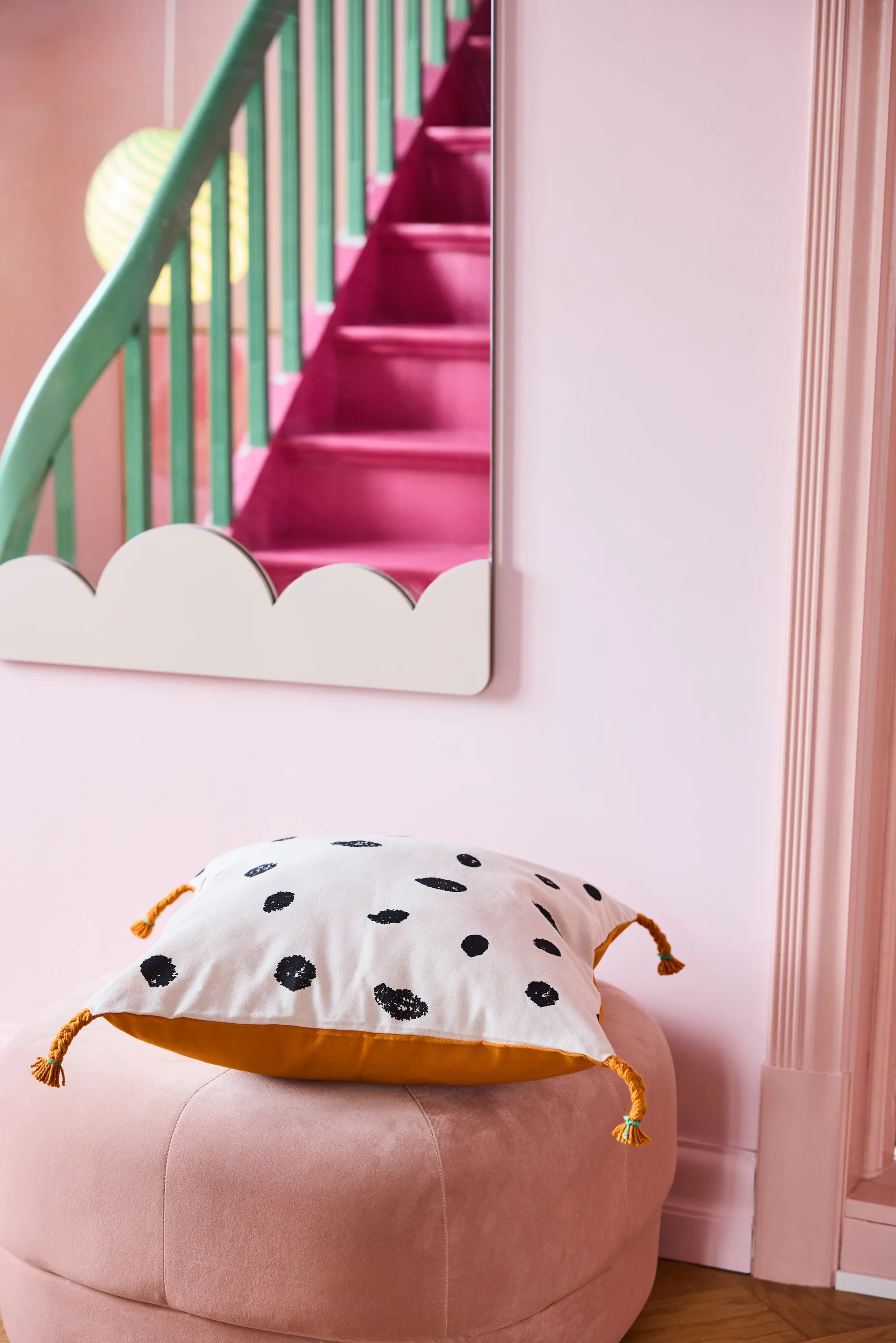 Copricuscino Pippi 50x50 cm, Bianco-arancione Kid's Concept