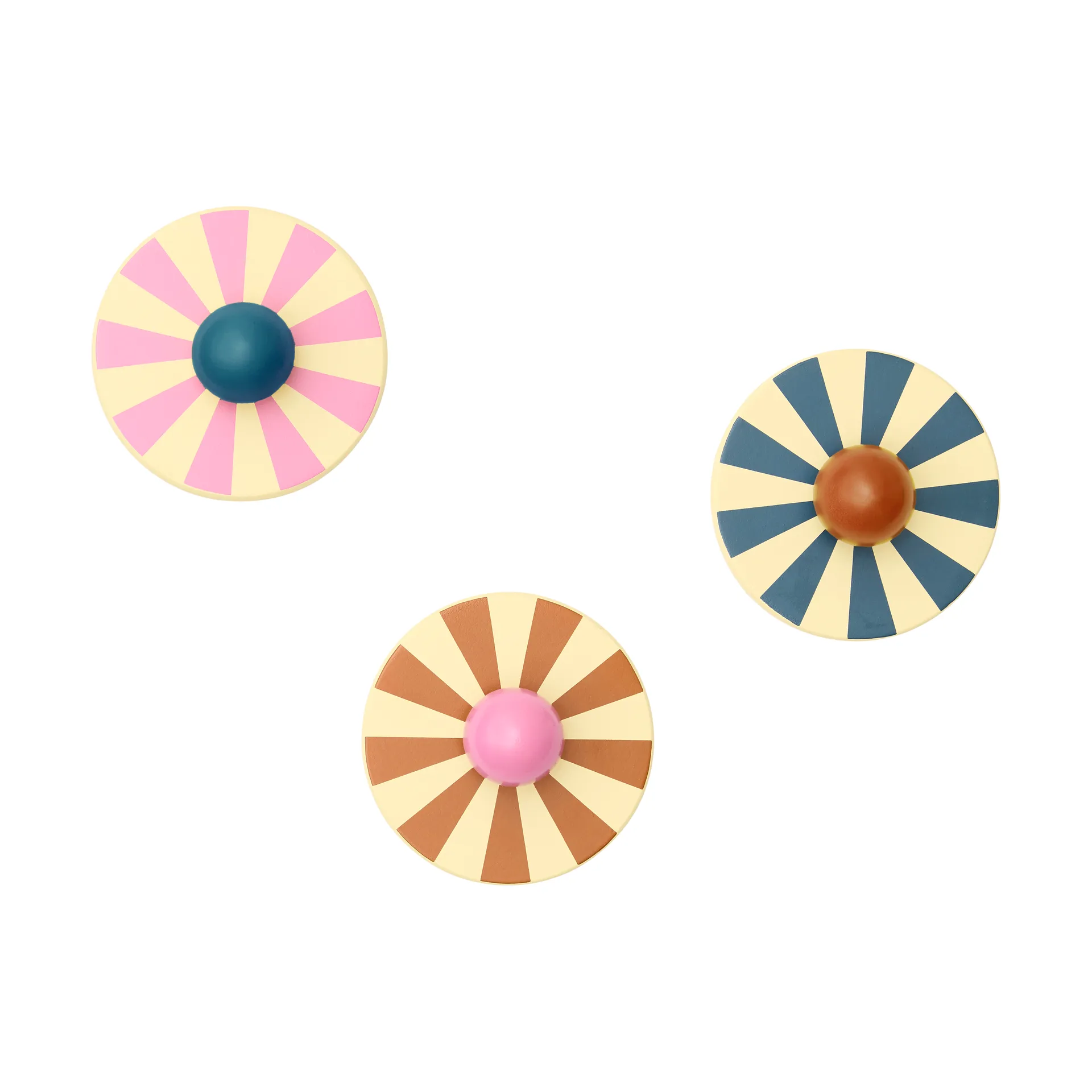 Gancio Cirkus 3 pezzi, Multicolore, Ø10x4,4 cm Kid's Concept