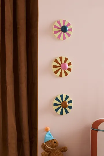 Gancio Cirkus 3 pezzi - Multicolore, Ø10x4,4 cm - Kid's Concept