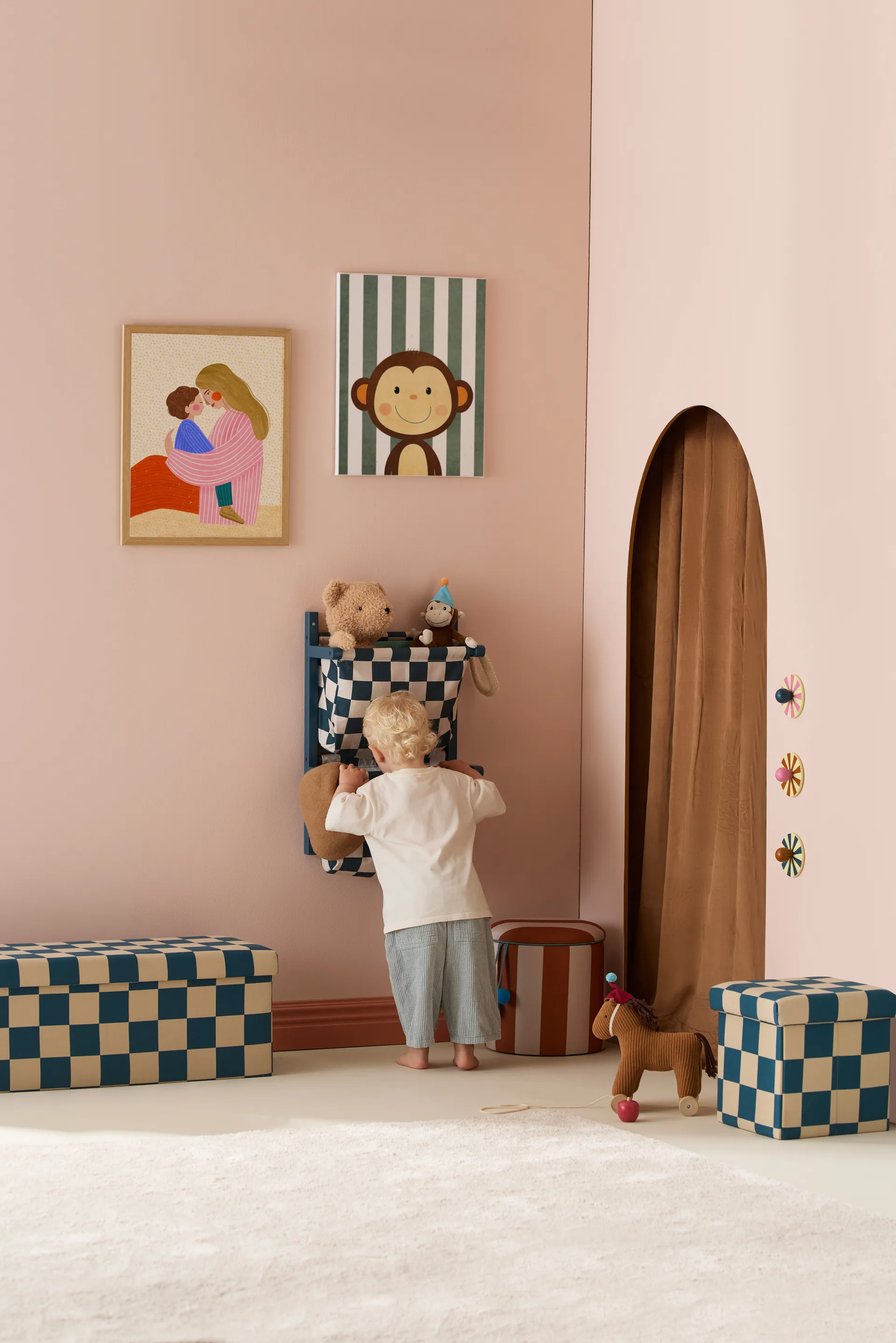 Mensola a scomparti per borse, Blu-verde, 40x19x60 cm Kid's Concept