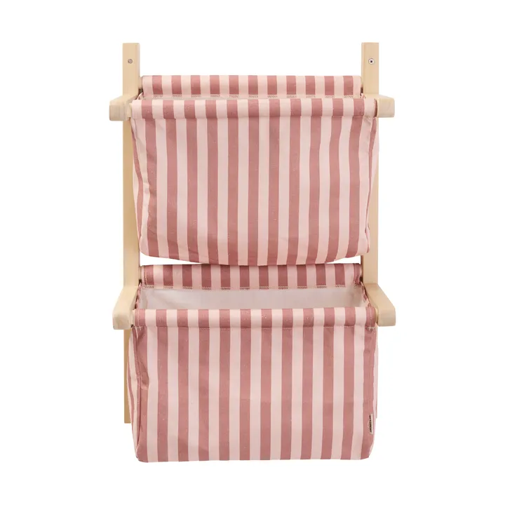 Mensola per borse a righe - Rosa bruno, 40x19x60 cm - Kid's Concept