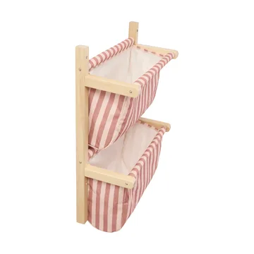 Mensola per borse a righe - Rosa bruno, 40x19x60 cm - Kid's Concept