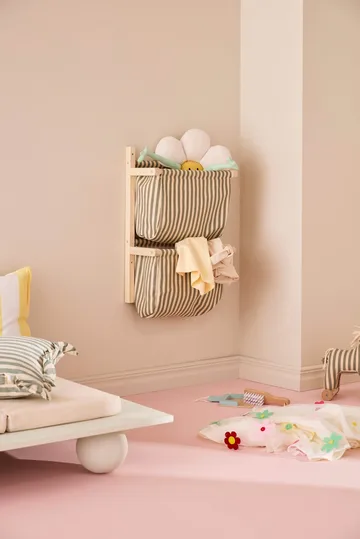 Mensola per borse a righe - Verde, 40x19x60 cm - Kid's Concept