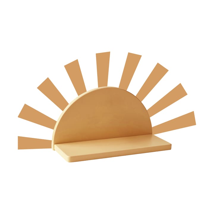 Mensola rotonda Star con adesivi inclusi - Senape - Kid's Concept