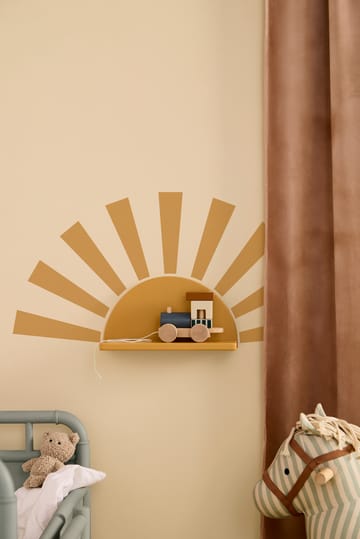 Mensola rotonda Star con adesivi inclusi - Senape - Kid's Concept