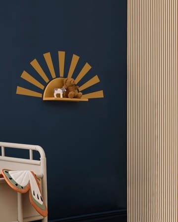Mensola rotonda Star con adesivi inclusi - Senape - Kid's Concept