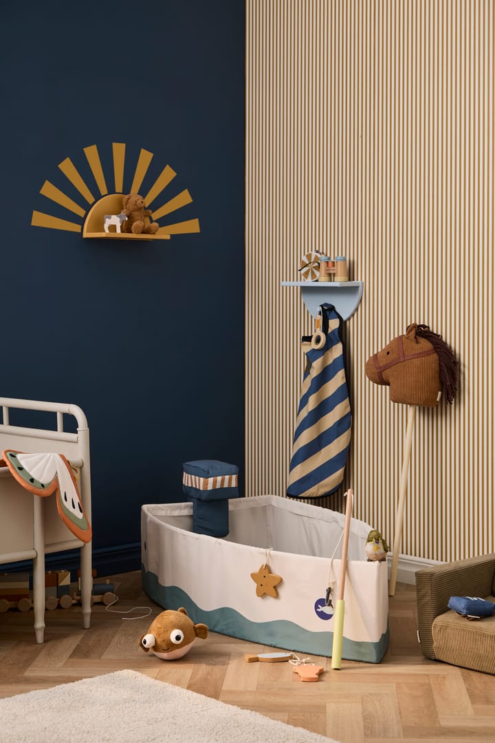 Mensola rotonda Star con adesivi inclusi, Senape Kid's Concept