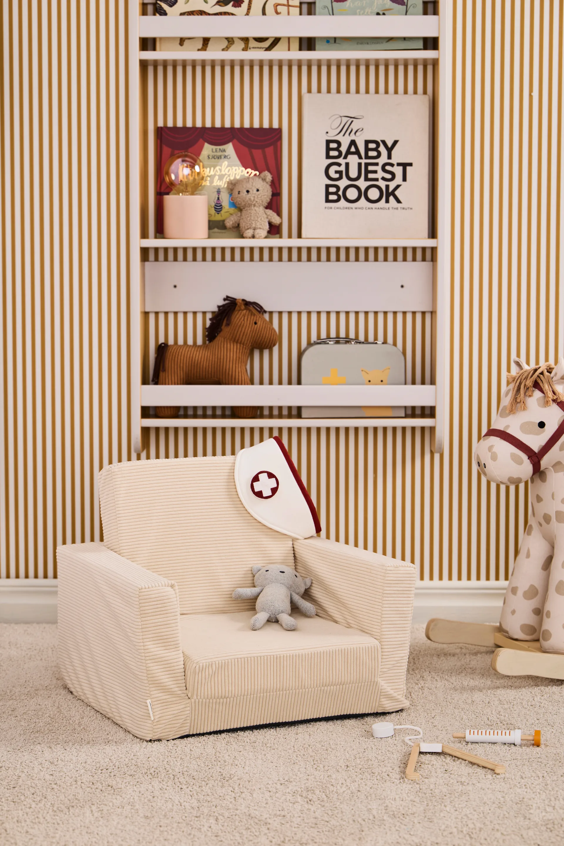 Poltrona pieghevole Kid's Base, Naturale bianco Kid's Concept