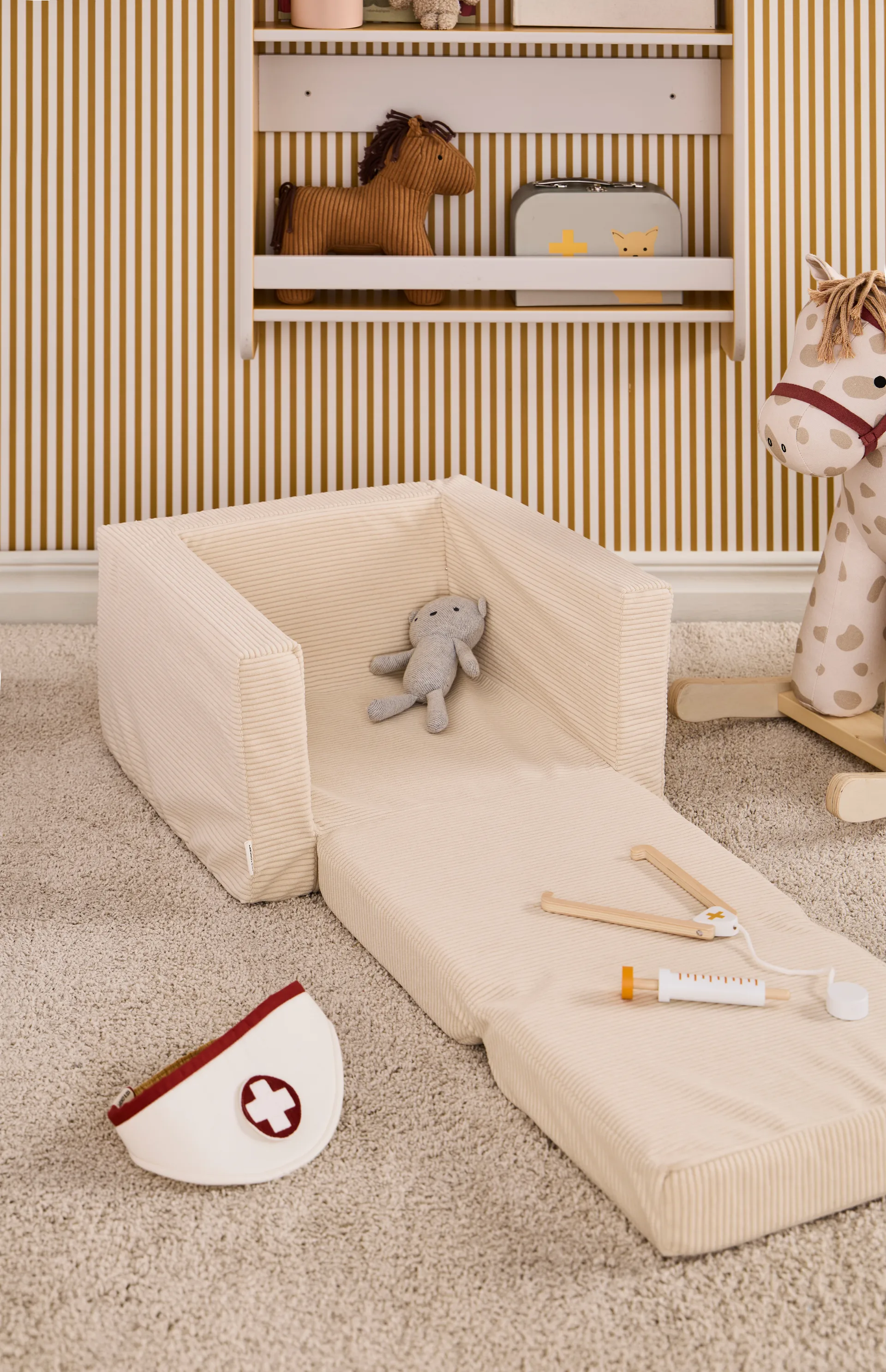 Poltrona pieghevole Kid's Base, Naturale bianco Kid's Concept